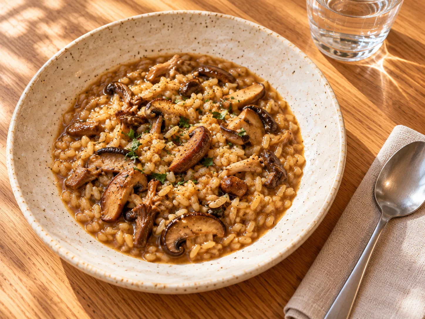 Creamy mushroom rice